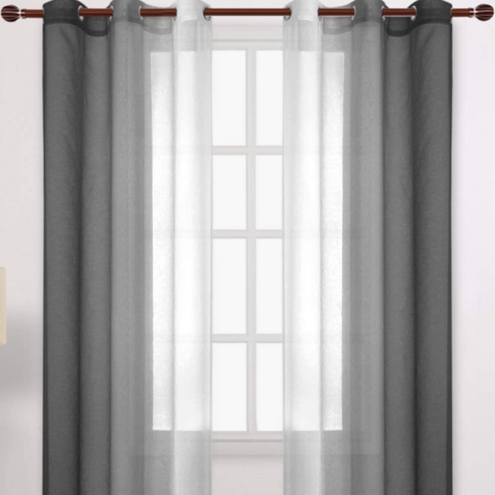 Black Ombre Sheer Curtains